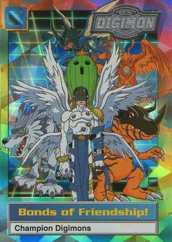 2000 Upper Deck Digimon Series 2 - Silver Foil #1of32 Bonds of Friendship! Front