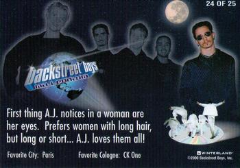 2000 Winterland Backstreet Boys Black and Blue #24 First thing A.J. notices in a woman are her.. Back
