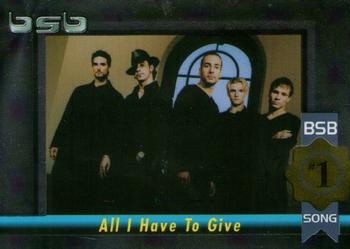 2000 Winterland Backstreet Boys Black and Blue - #1 Album/Song #5 All I Have To Give Front