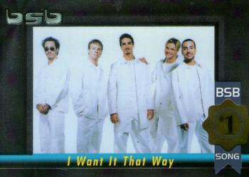 2000 Winterland Backstreet Boys Black and Blue - #1 Album/Song #9 I Want It That Way Front