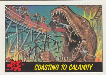 1988 Topps Dinosaurs Attack! #26 Coasting to Calamity Front