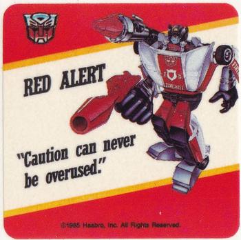 1985 Hasbro Transformers - Stickers #NNO Red Alert Front
