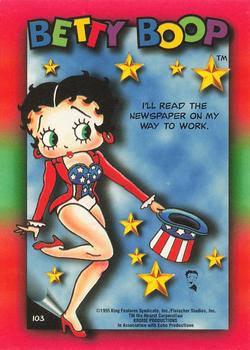 1995 Krome Betty Boop Series One - Premier Edition #103 I'll read the newspaper on my way t Back