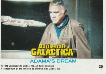1978 Topps Battlestar Galactica #26 Adama's Dream Front