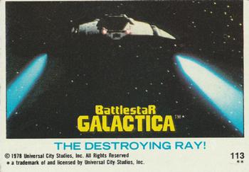 1978 Topps Battlestar Galactica #113 The Destroying Ray! Front