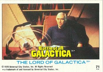 1978 Topps Battlestar Galactica #71 The Lord of Galactica Front