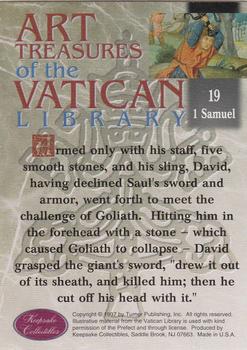 1997 Keepsake Collectibles Art Treasures of the Vatican #19 David and Goliath Back