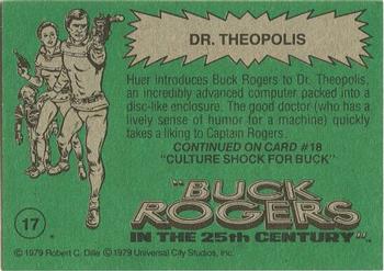 1979 Topps Buck Rogers #17 Dr. Theopolis Back