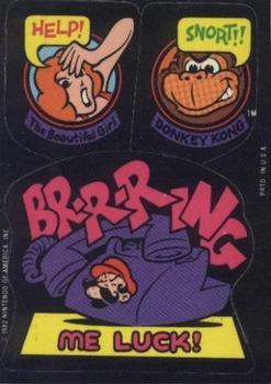 1982 Topps Donkey Kong Stickers #24 Br-r-ring Me Luck! Front