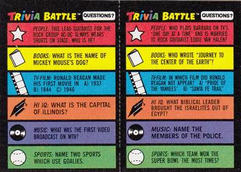1984 Topps Trivia Battle Game #87 / 88 Card 87 / Card 88 Front