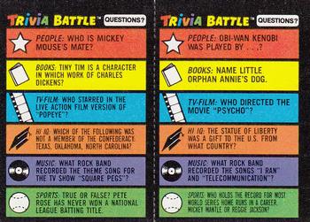 1984 Topps Trivia Battle Game #115 / 116 Card 115 / Card 116 Front