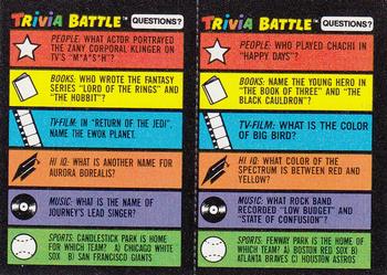 1984 Topps Trivia Battle Game #201 / 202 Card 201 / Card 202 Front