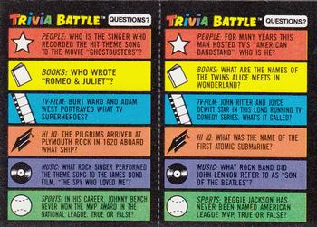 1984 Topps Trivia Battle Game #207 / 208 Card 207 / Card 208 Front