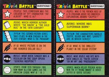 1984 Topps Trivia Battle Game #209 / 210 Card 209 / Card 210 Front