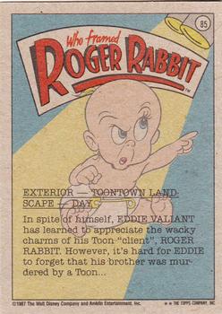 1987 Topps Who Framed Roger Rabbit #85 One Heck of a Place to Visit! Back