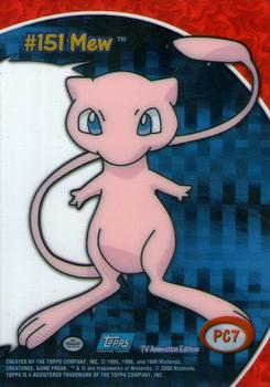 2000 Topps Pokemon TV Animation Edition Series 3 - Clear #PC7 Mew Back