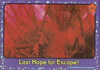 1979 Topps The Black Hole #81 Last Hope for Escape! Front