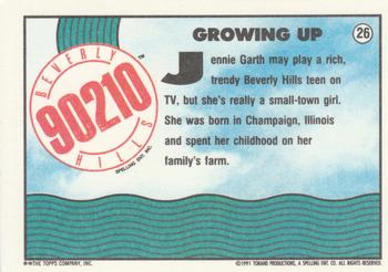 1991 Topps Beverly Hills 90210 #26 Growing Up Back