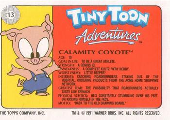 1991 Topps Tiny Toon Adventures #13 Calamity Coyote Back