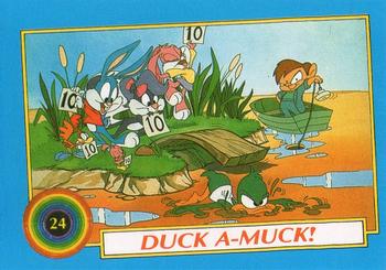 1991 Topps Tiny Toon Adventures #24 Duck A-Muck! Front