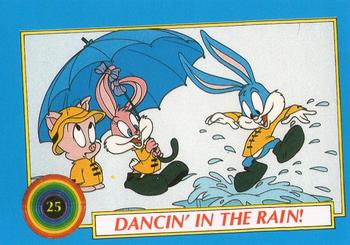 1991 Topps Tiny Toon Adventures #25 Dancin' in the Rain! Front