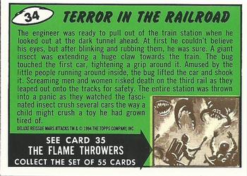 1994 Topps Mars Attacks #34 Terror in the Railroad Back