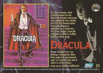 1994 Topps Universal Monsters #10 Dracula Back