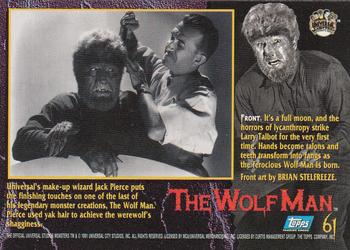 1994 Topps Universal Monsters #61 The Wolf Man Back