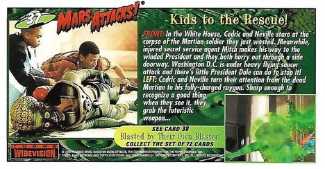 1996 Topps Widevision Mars Attacks! #37 Kids to the Rescue! Back