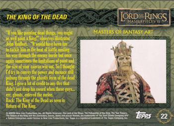 2008 Topps Lord of the Rings Masterpieces II #22 The King of the Dead Back