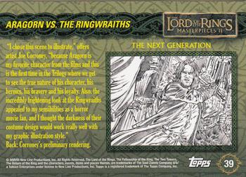 2008 Topps Lord of the Rings Masterpieces II #39 Aragorn vs. the Ringwraiths Back