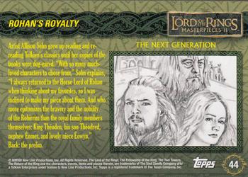 2008 Topps Lord of the Rings Masterpieces II #44 Rohan's Royalty Back