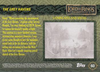 2008 Topps Lord of the Rings Masterpieces II #60 The Grey Havens Back