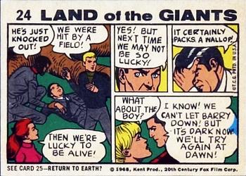 1968 Topps Land of the Giants #24 Bombs Away! Back