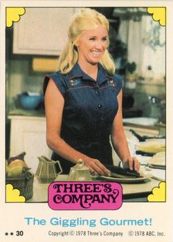 1978 Topps Three's Company #30 The Giggling Gourmet! Front