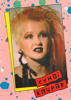 1985 Topps Cyndi Lauper #20 Cyndi is only five feet, three inches tall. Sh Front