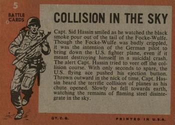 1965 Topps Battle: The Story of World War II #5 Collision in the Sky Back