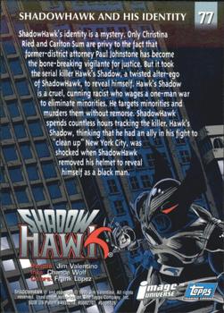 1995 Topps Finest Image Universe #77 ShadowHawk and His Identity Back