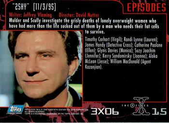 1996 Topps The X-Files Season Three #15 3X06 2Shy Back