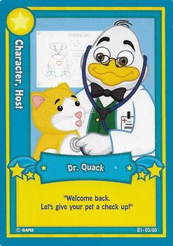 2007 Ganz Webkinz Series 1 #B1-03 Dr. Quack Front