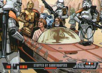 2013 Topps Star Wars Illustrated A New Hope #49 Stopped by Sandtroopers Front