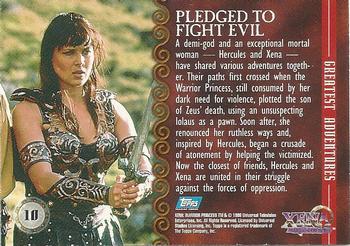 1998 Topps Xena: Warrior Princess #10 Pledged to Fight Evil Back