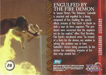 1998 Topps Xena: Warrior Princess #20 Engulfed by the Fire Demon Back