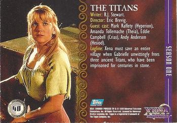 1998 Topps Xena: Warrior Princess #40 The Titans Back