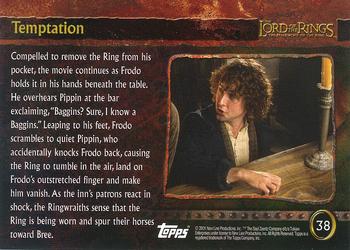 2001 Topps Lord of the Rings: The Fellowship of the Ring #38 Temptation Back