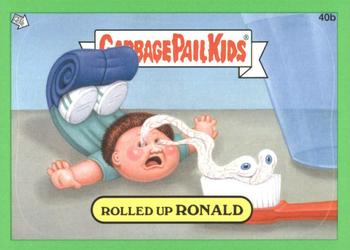 2012 Garbage Pail Kids Brand New Series - Green #40b Rolled Up Ronald Front