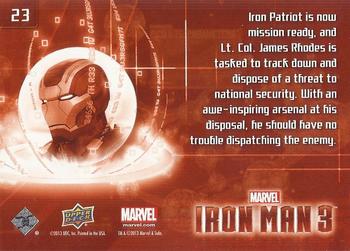 2013 Upper Deck Iron Man 3 #23 Iron Patriot is Now Mission Ready Back