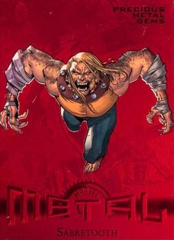2013 Fleer Retro Marvel  - Precious Metal Gems Red #38 Sabretooth Front
