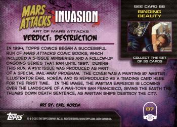 2013 Topps Mars Attacks Invasion #87 Verdict: Destruction Back