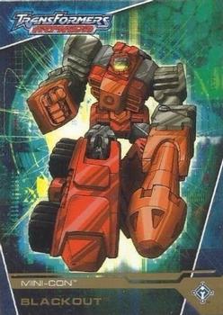 2003 Fleer Transformers Armada - Gold #44 Blackout Front